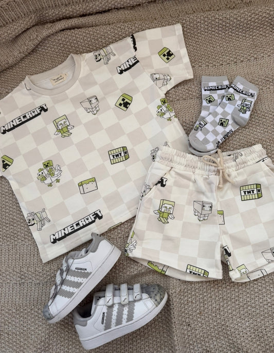 MINE CRAFT French Terry Oversized Two Piece Set