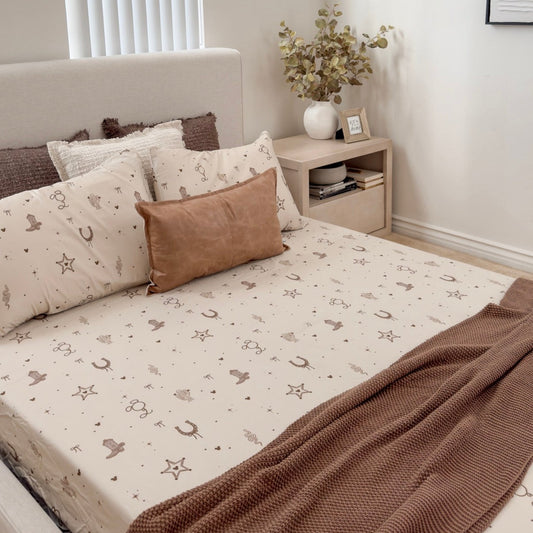 Western Bamboo Fitted Sheet *READY TO SHIP