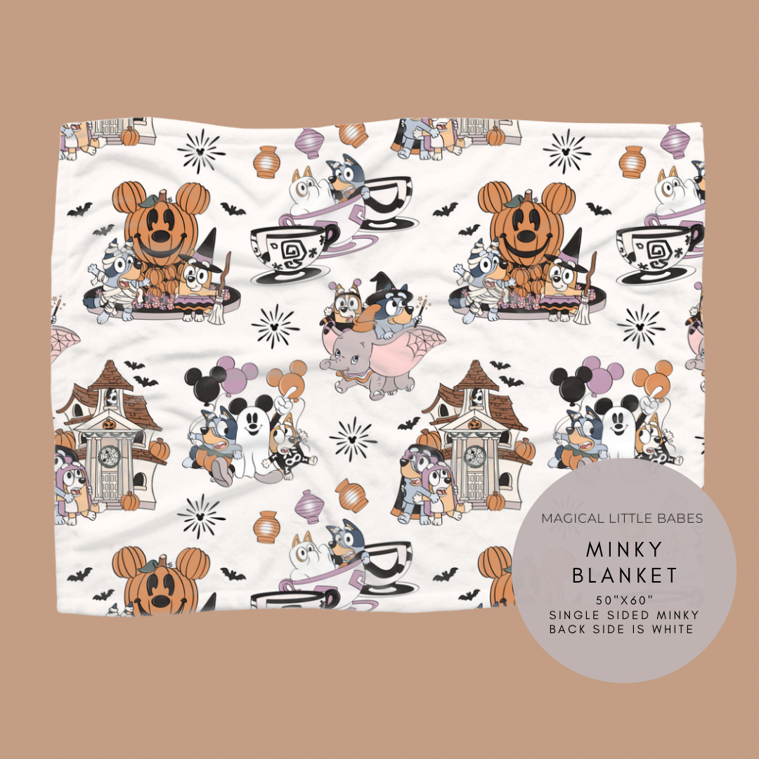 PUMPKIN SISTERS MINKY BLANKET *READY TO SHIP