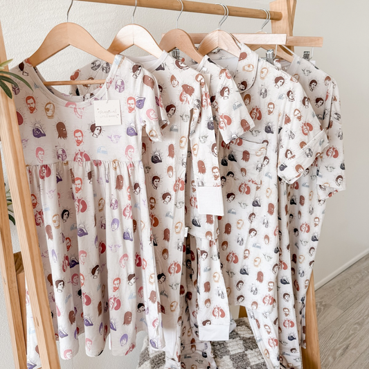 May the Force Bamboo PJ Romper/ Two Piece SHORT Sleeve Set*READY TO SHIP