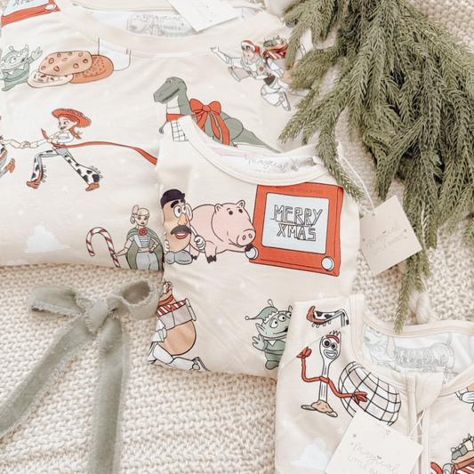 Toys On Christmas Morning Bamboo PJs *READY TO SHIP