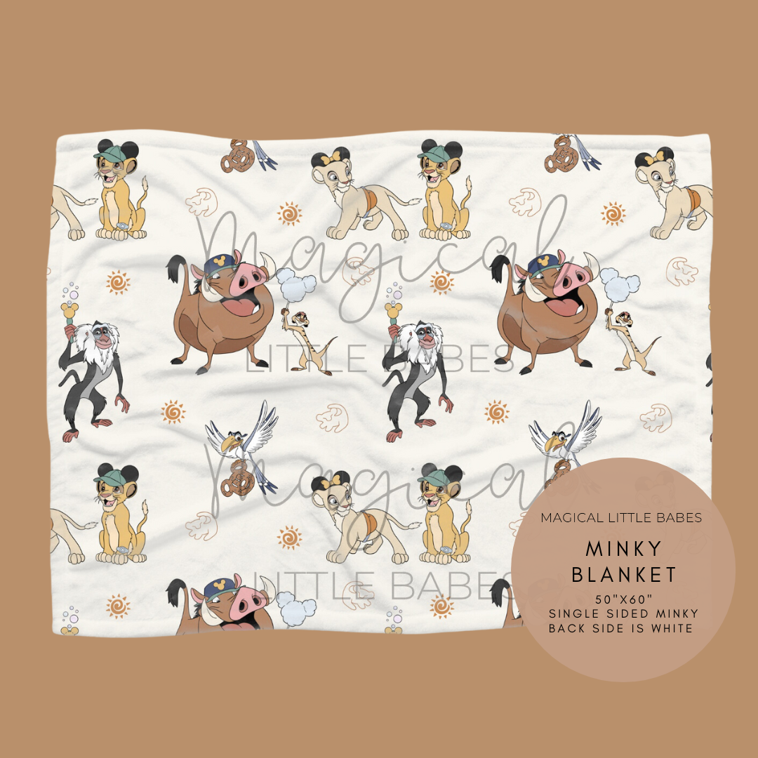 SAFARI MINKY BLANKET *READY TO SHIP