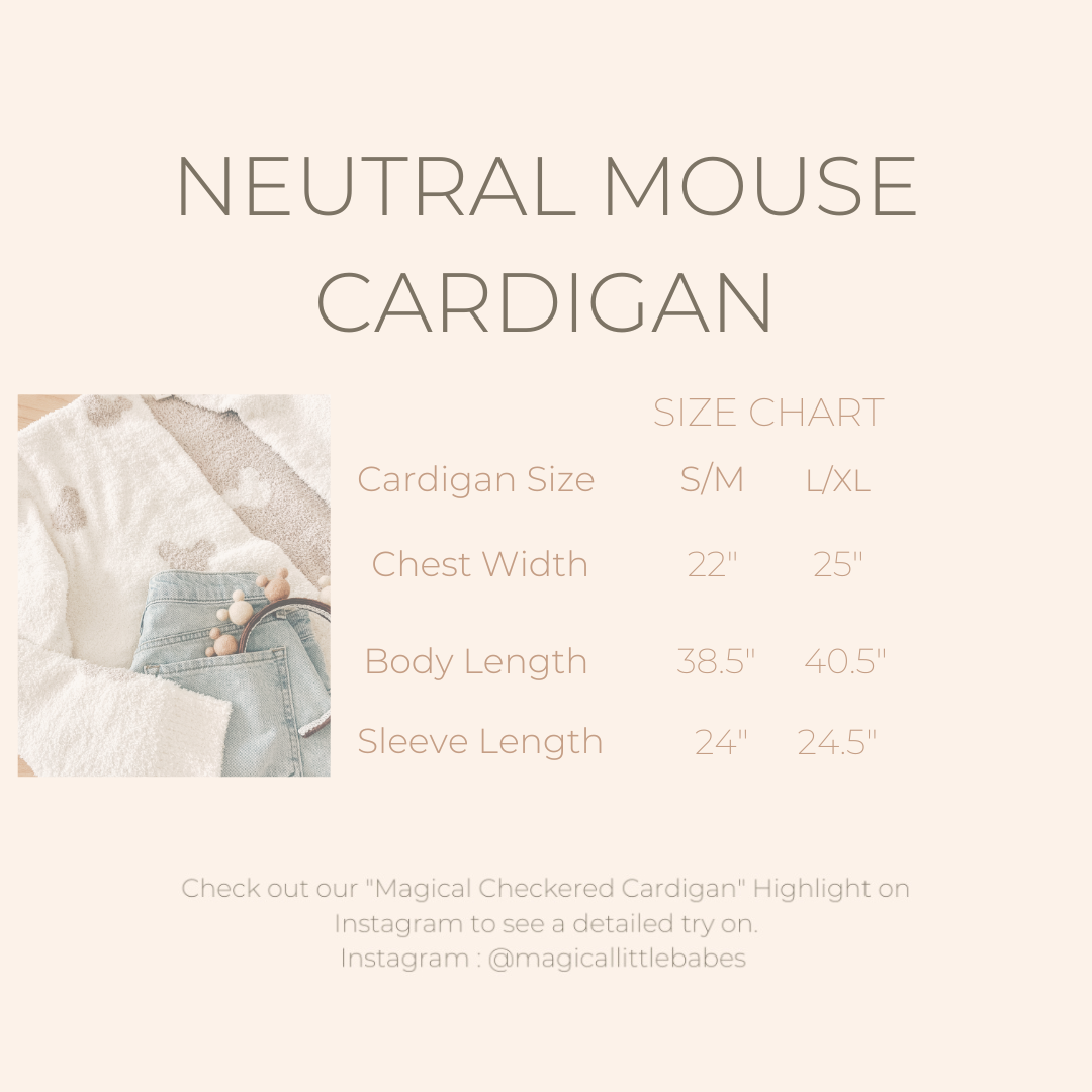 Neutral Mouse Cardigan *READY TO SHIP
