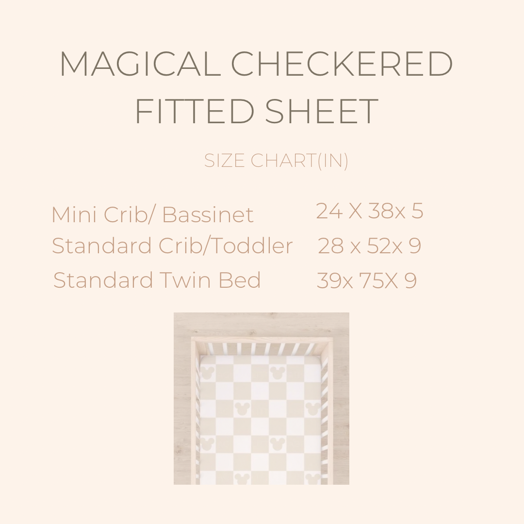 Black Checkered Bamboo Fitted Sheet *READY TO SHIP