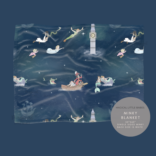 Never Grow Up Minky Blanket *READY TO SHIP