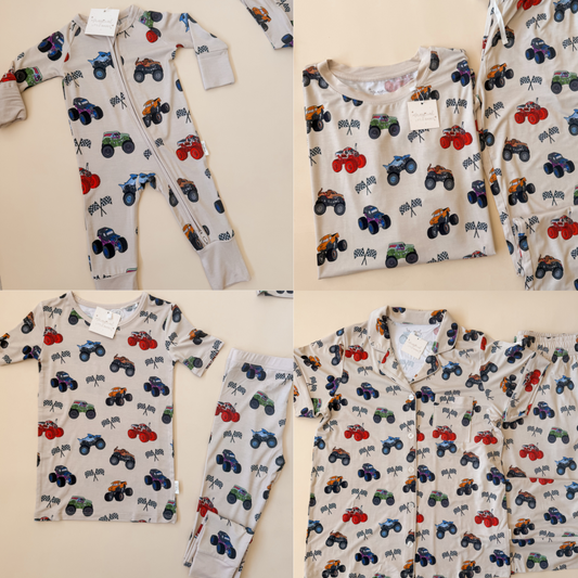 M. JAM Bamboo PJ Romper/ Two Piece SHORT Sleeve Set *READY TO SHIP