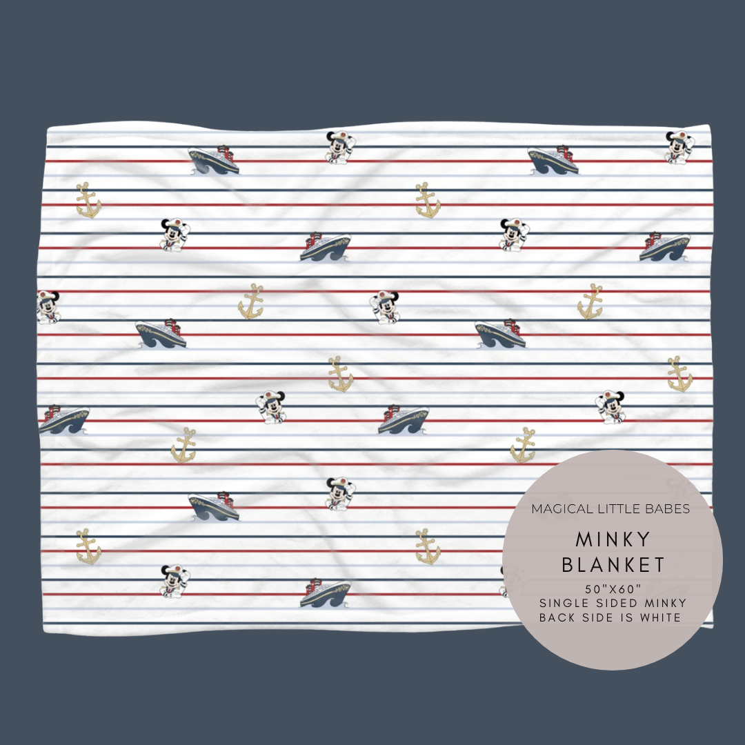 NAUTICAL MINKY BLANKET