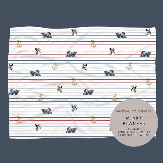 NAUTICAL MINKY BLANKET