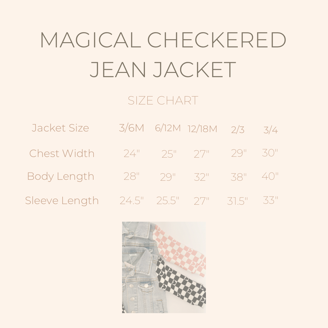 Magical Checkered Jean Jacket *Ready to Ship